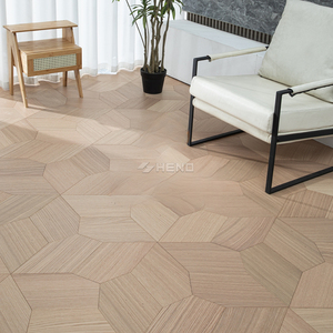 Parquet en bois d'ingénierie à chevrons en frêne européen, style moderne, technique de pose clic, finition lisse - Product Image 4