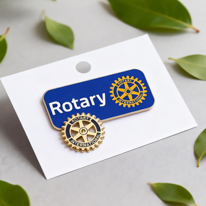 Rotary rotario club président International noel des anonymes métal épinglette badge accessoires mode dur émail doux broches - Product Image 2