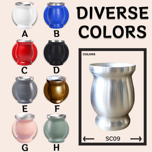 Taza de <span class=keywords><strong>mate</strong></span> de <span class=keywords><strong>Brasil</strong></span> 4oz 8oz Taza de té de yerba <span class=keywords><strong>mate</strong></span> de acero inoxidable con aislamiento de doble pared con juego de pajita Bombilla - Product Image 3