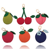 Porte-monnaie Écologique en Cuir PU Motif Fraise, Citron, Pomme, Pendentif Clé, Accessoires d'Anniversaire – Qualité Usine Fiable