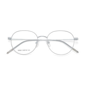Voss – montures de lunettes ovales en métal, monture complète, lentilles en acrylique, antidérapantes, unisexes, pour étudiants myopes, usage décontracté - Product Image 2