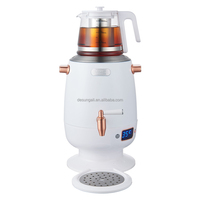 Bouilloires électriques turques en acier inoxydable 2200W, 3500ML, avec théière