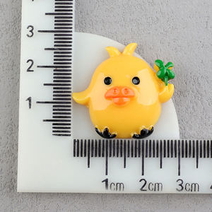 Prix de gros, vente directe d'usine, cabochons en résine à dos plat de forme de <span class=keywords><strong>canard</strong></span> <span class=keywords><strong>jaune</strong></span> artificiel pour bricolage - Product Image 6