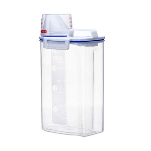 Bac de stockage de nourriture pour chat, conteneur rectangulaire hermétique de 2l, fournitures de cuisine pour animaux de compagnie - Product Image 5
