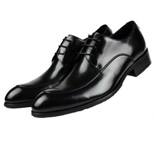 Chaussures Derby Haut de Gamme pour Hommes - Cuir Véritable Lacées Style Oxford - Nouvelle Collection Formelle Rehaussante Imperméable Automne - Product Image 3