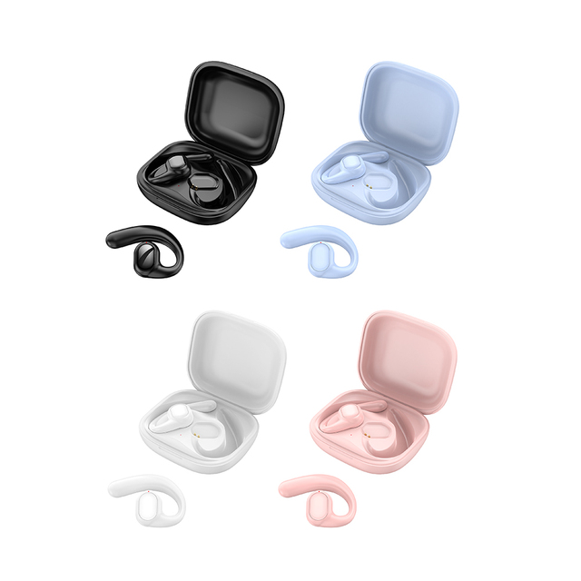 OEM Open Ear Wireless 5.0 TWS Earphones with LED Battery Indicator JL Chipset Sports Air Conduction Earbuds with Built-in Mic