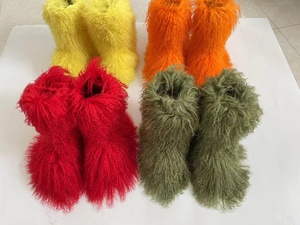 高品质批发冬季秋季儿童蒙古皮靴女童防滑橡胶毛绒鞋垫 - Product Image 2