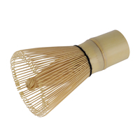 Fouet à Matcha Traditionnel en Bambou 100/120 Brins, Accessoire Naturel pour le Thé Matcha avec Support Chasen