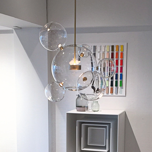 <span class=keywords><strong>Luminaire</strong></span> décoratif nordique moderne en or pour la maison, suspension boule de verre créative pour salon et table à manger - Product Image 4