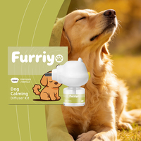 Kit diffuseur en plastique Furriyo pour chiens, 45 ml, menthe poivrée, phéromone, relaxant, anti-stress, prêt à l'emploi