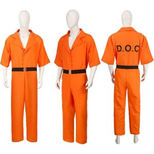Disfraz Unisex de Prisionero Naranja SINSEN con Cinturón y Estampado D.O.C para Fiesta de Halloween - Product Image 3