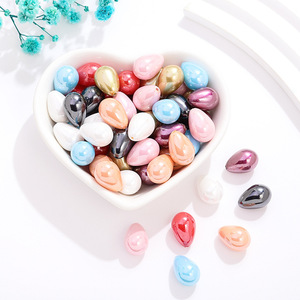 Colorful Abs Imitation Pearl Teardrop <b>Beads</b> For Jewelry Making 10mm <b>Plastic</b> Resin DIY Accessories Yiwu Spring 2024 - Product Image 3