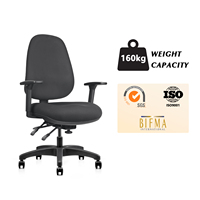 Chaise de bureau exécutive de luxe moderne et robuste, ergonomique, certifiée BIFMA, garantie 2 ans, base 5 étoiles en nylon