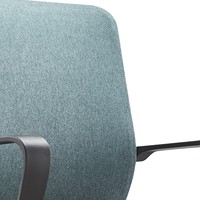 Chaise de bureau ergonomique JOHOOFURNITURE avec base cantilever, fabriquée en Chine pour salle de conférence, coussin épais confortable