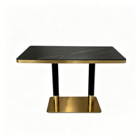 Table de comptoir en marbre de style minimaliste de luxe pour les boutiques de desserts et de thé, les cafés, les zones de service et les restaurants