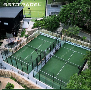 Cancha <span class=keywords><strong>de</strong></span> tenis <span class=keywords><strong>de</strong></span> Pádel panorámica completa <span class=keywords><strong>de</strong></span> 10*20M <span class=keywords><strong>de</strong></span> alta calidad, equipo deportivo <span class=keywords><strong>de</strong></span> diseño diferente - Product Image 4