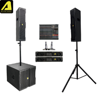 Sistema de Sonido ACTPRO, Altavoces Activos de Columna, Soporte de Pared y de Pie, para Interiores, Negro/Blanco, D5+KA12A Profesional con Micrófono