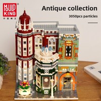 Mould King 16005 Boutique de collection antique 3037 pièces Blocs de construction Modèle de vue sur rue avec éclairage pour adultes 8+