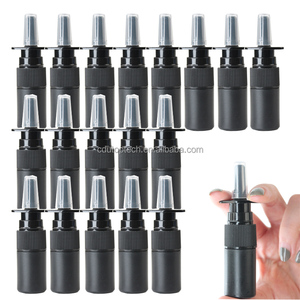 Vente en gros de flacons de vaporisateur nasal vides en plastique noir beige blanc HDPE de 5ml 0.17oz pour l'emballage de produits pharmaceutiques - Product Image 1