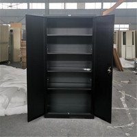 Armoire de rangement métallique moderne à 2 portes pour documents, idéale pour la maison, le bureau ou l'école, avec quatre étagères réglables – Vente chaude directe usine Chine