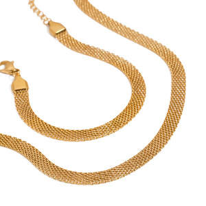 Collier ras du cou en chaîne serpent plaqué or, design minimaliste, unisexe, en acier inoxydable, pour tous les jours, accessoire de fête, ensemble de bijoux - Product Image 4