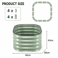 Jardinière Modulaire Surélevée en Acier Galvanisé Thermolaqué pour Jardin Domestique, Écologique et Durable pour l'Agriculture et l'Extérieur