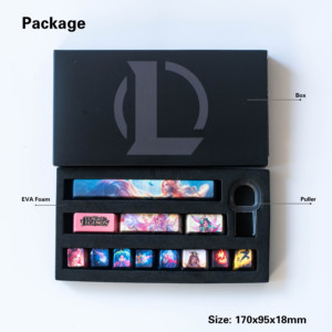 Bộ <span class=keywords><strong>keycap</strong></span> Akali League of Legends, profile OEM, 12 phím, chất liệu <span class=keywords><strong>PBT</strong></span>, in chuyển nhiệt - Product Image 5