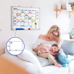 <span class=keywords><strong>24</strong></span> "<span class=keywords><strong>x</strong></span> <span class=keywords><strong>18</strong></span>" khung nhôm treo khay lịch từ tính hàng tháng bảng trắng khay <span class=keywords><strong>x</strong></span>óa khô bảng trắng Tường Lịch - Product Image 6