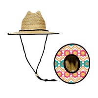 En stock Chapeau de paille d'été pour enfants avec motif de sauveteur, design de bottes de cowboy pour garçons et filles, pour les voyages, la pêche et les activités de plein air