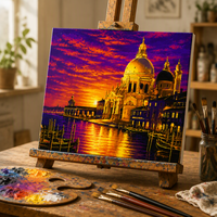 Kit de peinture à l'huile paysagère imprimée par numéros, ensemble d'art sur toile pour adultes, 30x40cm, en coton, style réaliste