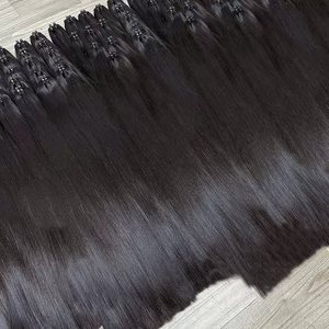 Extensiones de Cabello Humano al por Mayor, Cabello Liso Natural con Cutícula Alineada, Doble Trama, Alta Densidad - Product Image 3