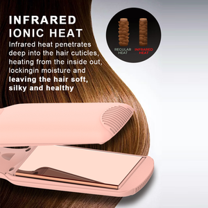 Plancha de <span class=keywords><strong>Pelo</strong></span> Infrarroja Lista para Enviar con Placas de Titanio y Calentador de Cerámica para Calentamiento Rápido, Crea Estilos Lisos y Rizados - Product Image 3