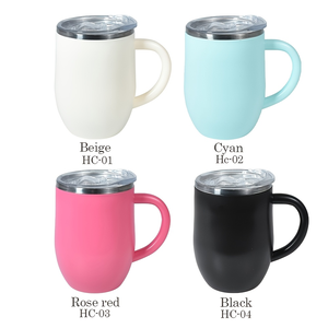Pink Stainless Steel Vacuum Tumbler with Handle and Lid Leak Proof <b>Insulated</b> <b>Mug</b> for Office Travel Gift - Product Image 2