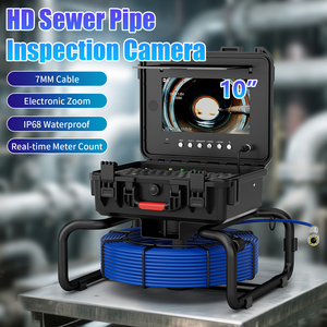 7 mét cáp 10 inch IPS ống cống kiểm tra máy ảnh với Locator Meter Counter AHD 1080p <span class=keywords><strong>Video</strong></span> <span class=keywords><strong>borescope</strong></span> - Product Image 5
