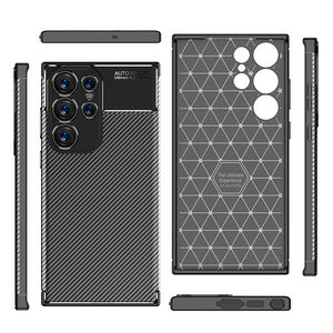 Funda de teléfono S23 Ultra, productos superventas, <span class=keywords><strong>2023</strong></span>, textura de fibra de carbono, a prueba de golpes, delgada, suave, TPU, para <span class=keywords><strong>Samsung</strong></span> <span class=keywords><strong>Galaxy</strong></span> S23 Ultra - Product Image 1