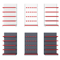 Étagères Gondoles Métalliques Robustes Double Face à Options Multi-Niveaux Prix Usine pour Supermarché