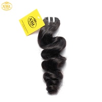 Mechones de Cabello Humano Virgen Indio Natural con Ondas Sueltas, Cabello Sin Procesar de un Solo Donante