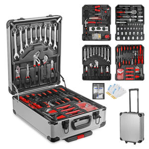 Boîte à outils sur roulettes Profix 799 pièces, en aluminium, kit d'outils multifonctionnel pour réparation à domicile, 12 compartiments, chrome vanadium - Product Image 5
