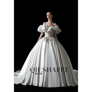 <span class=keywords><strong>Robe</strong></span> <span class=keywords><strong>de</strong></span> <span class=keywords><strong>mariée</strong></span> 2026 en satin blanc ivoire, bustier, dos nu, longueur ras du sol, <span class=keywords><strong>grande</strong></span> <span class=keywords><strong>taille</strong></span>, style princesse, traîne chapelle, haut <span class=keywords><strong>de</strong></span> gamme - Product Image 1