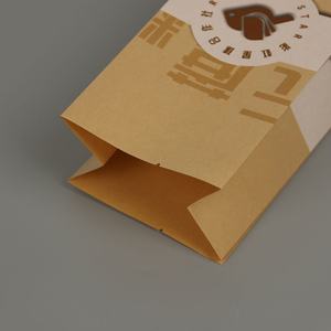 Sacs à lunch personnalisés en papier kraft brun, écologiques, adaptés aux aliments, thermoscellables, à fond plat, vierges, pour pains et pizzas, style classique - Product Image 5