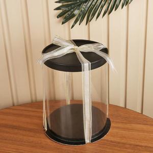 Riciclabile Disegno del Commercio All'ingrosso Su Ordinazione di Imballaggio 2 Strato di Torta Rotonda Scatola di 10 pollici per la Cerimonia Nuziale Della Torta - Product Image 5