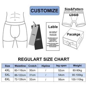 Calzoncillos bóxer de tiro medio para hombre, tallas grandes 4XL 5XL 6XL, con estampado clásico Careuokin Gentleman, venta al por mayor por docena - Product Image 6