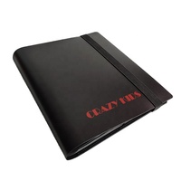 50 PCS par boîte, classeur à cartes en plastique noir Crazy Kids à 4 pochettes, album de collection de cartes Yugioh, PP