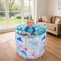Doctor Dolphin PVC Wasserdichter Aufblasbarer Kinder-Swimmingpool in Vollgröße für Haus, Garten und Außenbereich