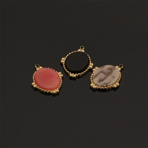 <span class=keywords><strong>Fournisseur</strong></span> en gros de breloques en <span class=keywords><strong>acier</strong></span> <span class=keywords><strong>inoxydable</strong></span> avec pendentifs en pierre naturelle, fabrication de bijoux DIY, colliers, accessoires - Product Image 3