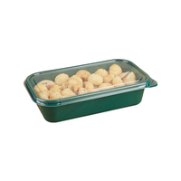 Boîte en plastique PET transparente avec couvercle jetable, utilisée comme récipient de stockage pour gâteaux, pâtisseries et en-cas