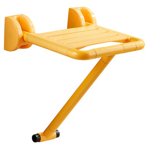 Tabouret de douche mural pliable Tengwei, capacité de charge de 300 kg, antidérapant, en plastique et acier inoxydable, équipement de sécurité pour personnes âgées dans la salle de bain - Product Image 4