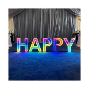 Wedding Decor 3ft 4ft Alphabets Led Light up Giant Numbers Large Neon <b>Metal</b> Marquee Letters Led <b>Sign</b> for Outdoor Event - Product Image 4