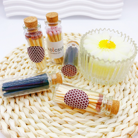 Allumettes de sécurité en bois personnalisées en gros avec étiquette ovale imprimée pour tubes en verre, idéales pour les marques de bougies et les événements de mariage