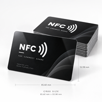 Carte de visite numérique NFC personnalisée en PVC mat 13,56 MHz, carte de visite numérique sans contact, impression personnalisée